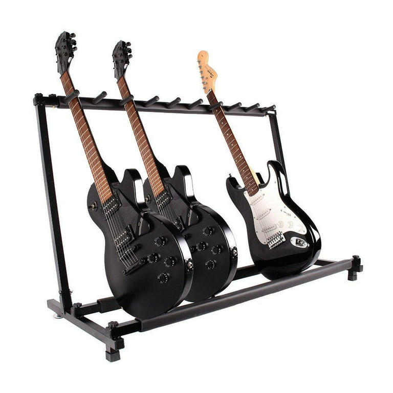  Kuyal 5 Holder Guitar Stand,Multi-Guitar Display Rack Folding  Stand Band Stage Bass Acoustic Guitar, Black : Musical Instruments