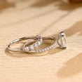 thumbnail image 5 of Hitanshu Jewels Cubic Zirconia 14K White Gold Plated Wedding Set Ring For His & Her, 5 of 6