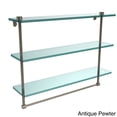 thumbnail image 5 of Triple Tiered Glass Shelf with Integrated Towel Bar - Polished Chrome / 22 Inch, 5 of 5