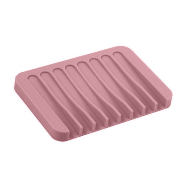Jabonera autodrenante de silicona, bandeja para jabón con escurridor en cascada, soporte para jabón para baño, ducha, bañera, fregadero de cocina