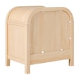 thumbnail image 5 of Walker Edison Modern Curved Wood 2 Drawer Nightstand, Coastal Oak, 5 of 14
