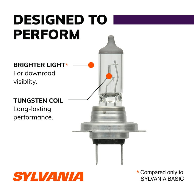 Sylvania H7 XtraVision Halogen Headlight Bulb, Pack of 2.