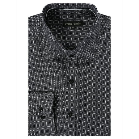 Franco Benicci - Franco Benicci Men's Spread Collar Patterned Cotton ...