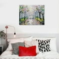 thumbnail image 5 of Nawypu  Framed Pink Wall Art, Sakura street wall art Canvas poster,Flowers Sakura Blossoming abstract poster wall art painting for Living Room Decor, 5 of 6