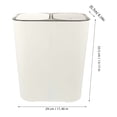 thumbnail image 2 of OUNONA Recycle Bin with Lid Ivory White Odor Prevention Simple Design Homeowners 1Set, 2 of 8