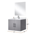 thumbnail image 5 of Dark Grey Single Bath Vanity With Cultured Marble Counter, Faucet, And 18 In. Mirror - To Scratches Stains W X 24 H Countertop, Scratch Stain Protected For Long Use, 5 of 6
