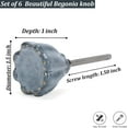 thumbnail image 6 of Set Of 6 Begonia Ceramic Flower Cabinet Knobs by Perilla Home, 6 of 7
