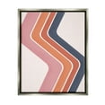 thumbnail image 4 of Stupell Industries Retro Smooth Stripe Lines Vintage Shapes Pattern Graphic Art Luster Gray Floating Framed Canvas Print Wall Art, Design by JJ Design House LLC, 4 of 5