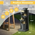 thumbnail image 5 of Magic Union Outdoor Water Fountain, 5 Tiers Cascading Waterfall Indoor Water Feature Garden Decor with LED Lights, Fountains Outside Patio Resin for Yard, Deck, Porch and Home, Bamboo Elements, 5 of 8
