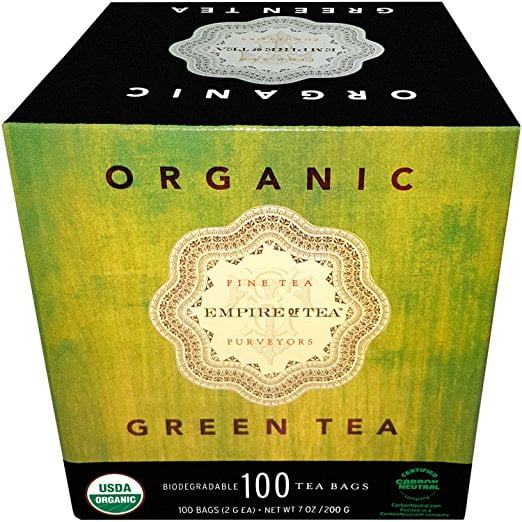 Empire of Tea USDA Organic Green Individually Wrapped Bulk Tea Bags
