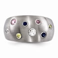 thumbnail image 4 of Edward Mirell Titanium Multi-color Sapphire Sterling Silver Bezels Ring, 4 of 6