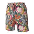 thumbnail image 2 of Yiaed Tropical Fruit Print Men's Swim Trunks with Lining Quick Dry Sports Shorts Beach Shorts Boardshorts-X-Large, 2 of 5