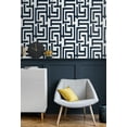 thumbnail image 3 of NextWall Dark Blue Graphic Maze Peel and Stick Wallpaper, 3 of 8