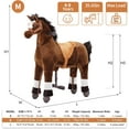thumbnail image 3 of DEYGIA Ride on Horse for Kids with Reins and Cowboy Hat, Riding Horse Toy for 4 to 8 Years, (35.43'' Height) Ride on Horse Plush Walking Animal, Max Load 165LBS, 3 of 7