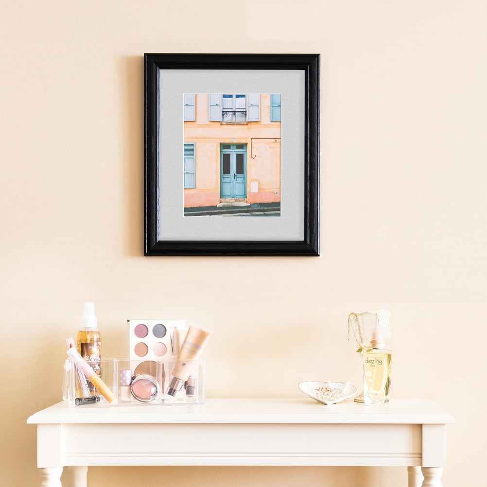ArtToFrames 22x28 Matted Picture Frame with 18x24 Single Mat Photo Opening Framed in 1.25 Black Stain on Solid Red Oak and 2 Candlewick Mat (FWM-4083-22x28)