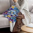 thumbnail image 3 of Black African Men Blanket Soft Cozy Warm Throw Blanket for Couch, Plush Fuzzy Flannel Fleece Blankets for Sofa, Spring Floral Butterfly Retro Wooden Bed Blankets Lightweight Gifts for Men, 50"x80", 3 of 9