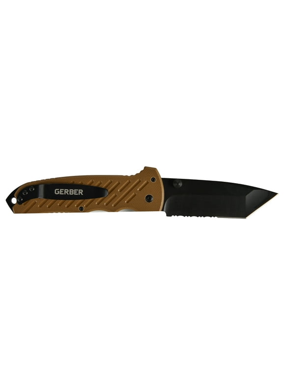 Gerber 06 FAST Knife, Assisted Open Folding Pocket Knife, Tactical Gear and Equipment, Coyote Brown