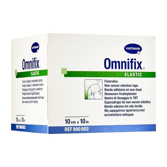Omnifix Dressing Retention Tape, Skin Friendly Nonwoven 4 Inch X 10 Yard White , 900603 - One Roll