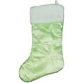 thumbnail image 2 of Northlight 20" Mint Green Iridescent Glittered Snowflake Christmas Stocking, 2 of 3