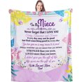 thumbnail image 1 of LHSHID Mother in Law Blanket Mother in Law Gifts from Daughter in Law White Throw Blankets Cozy Soft Floral Mother in Law Plush Blanket Birthday for Mother in Law 40x50in, 1 of 5