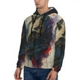 thumbnail image 3 of Naloa Colorful Ink Cute Horse Men's Casual Hooded Collar Drawstring Hoodies Pullover Sweatshirts Casual Long Sleeve Shirts-3X-Large, 3 of 7