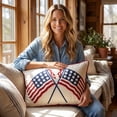thumbnail image 3 of 4th of July Pillow Home Summer Clearance America Flag Stars Independence Day Decorations Home of The Free Memorial Day Patriotic Pillow for Home Sofa Couch, 3 of 6