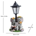 thumbnail image 3 of Outdoor Elephant Family Garden Statue with Solar Powered Lantern Decorative Resin Figurine for Yard Patio Lawn Pathway Decor, 3 of 6