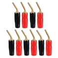thumbnail image 3 of Garosa Audio Plug,Bending Speaker Plug,U44 5Set Speaker Plug Gold Plated Bending Speaker Connector Copper Black Red Audio Plug, 3 of 8
