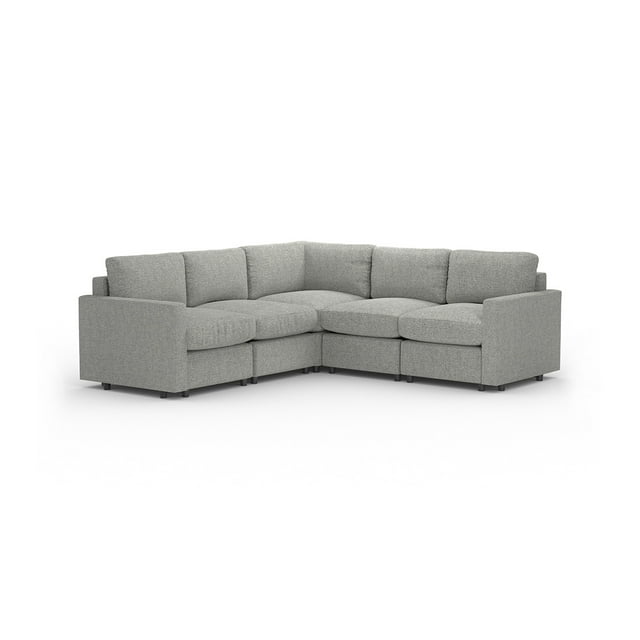 Sala Seccional Modular Esquinera Adapti 5 Plazas | Gris Niebla