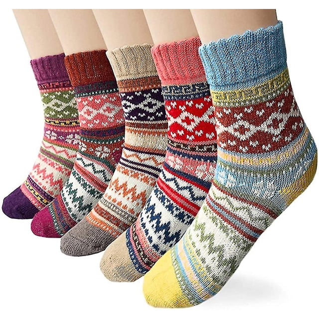 Laine pour Enfants Garçons Filles Randonnée Chaude Hiver Épaisse Thermique Confortable