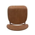 thumbnail image 4 of Seln 24 Inch Counter Stool Chair, Curved Seat, Open Back, Dark Brown Wood, 4 of 6