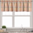thumbnail image 3 of Ambesonne Orange Plaid Valance & Curtain, Diagonal Lines Checks, 55"x36", Teal Dark Salmon Beige, 3 of 7