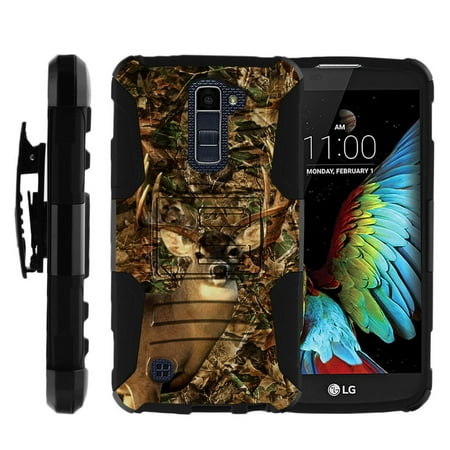 LG K10 Case | LG Premier Case [ Clip Armor ] Rugged Impact Layer Case with Built in Kickstand and Bonus Belt Clip - Deer Hunting