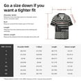 thumbnail image 7 of Disketp Men's Hawaiian Black and White Checkerboard Trap Print Shirts Button Down Holiday Beach Shirts-X-Large, 7 of 7