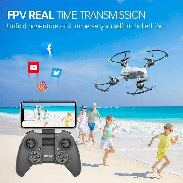 axGear Mini drone avec caméra HD 720P pliable FPV WiFi RC Nano