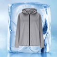 thumbnail image 2 of Mlzmgr Womens Lightweight Jackets Casual Sun Protection Long Sleeve Zip up Hooded Running Jackets Solid Color Outwear(3X-Large,Gray), 2 of 6