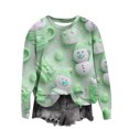 thumbnail image 2 of WXLWZYWL Womens Christmas Sweatshirts Cute Xmas Ugly 3D Graphic Print Sweaters Oversized Long Sleeve Round Neck Pullover Tops, 2 of 4