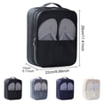 thumbnail image 3 of Minnieouse Bolsa de almacenamiento de zapatos, zapatillas de deporte, bolsa con cremallera a prueba de polvo y agujero de malla, organizador de soporte para Envolturas para manijas de equipaje Negro Minnieouse AP012004-01, 3 of 6