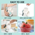 thumbnail image 5 of Manual Ice Shaver Rotary Ice Shaver White Stainless Steel Blade Quick Labor Saving Handle Safe Stable Suction Base Home Using Snow Cone Machine for Various Ice Cube, 5 of 11