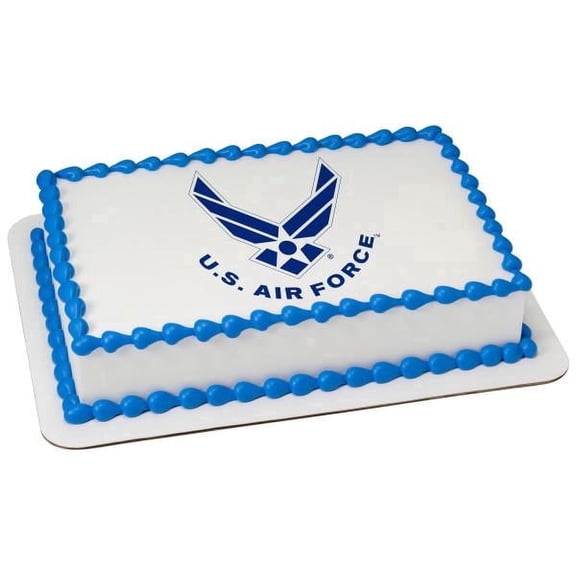 TNCT Air Force Edible Icing Image Cake Topper for Quarter Sheet Cake