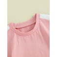 thumbnail image 6 of Suealasg Toddler Boys Girls Clothes 6M 1T 2T 3T Short Sleeve Contrast Color T-Shirt Tops + Elastic Waist Shorts Set 2Pcs Causal Summer Outfits for Baby Boys Girls, 6 of 9