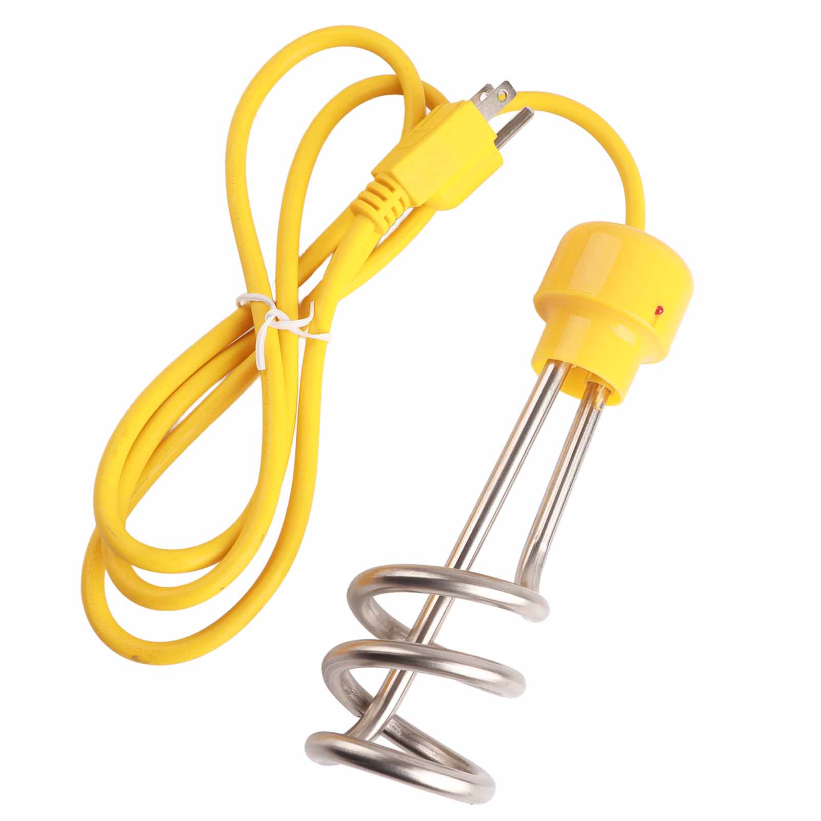 7.9X2.2 Inch Yellow Immersion Water Heater Cord Length 4.9 Feet 1500W Stainless Steel Electric Immersion Heater Portable Immersion Water Heater Suitable For Home Office Travel