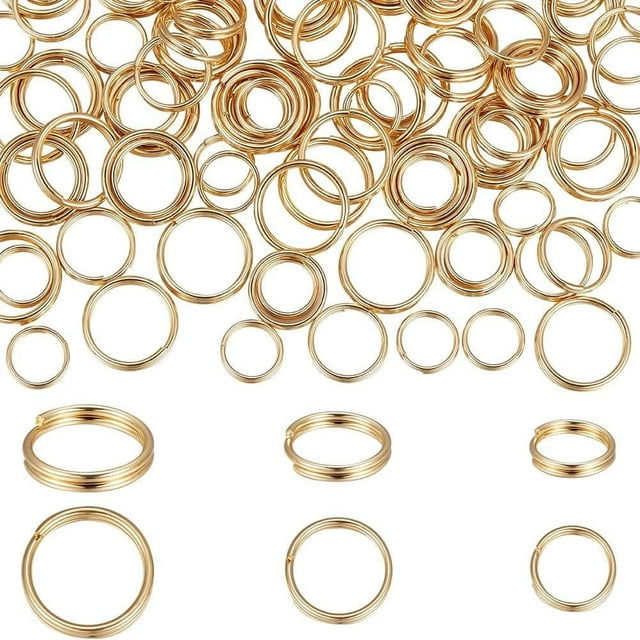 HLONK 1000Pcs 304 Stainless Steel Split Rings Double Loops Jump Rings Stainless Steel Color 24 Gauge 5x1mm Inner Diameter 3.8mm Single Wire 0.5mm