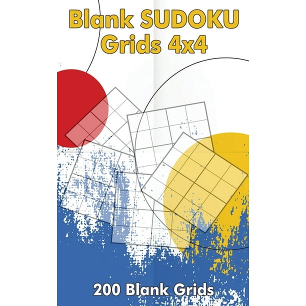 blank sudoku grids 4x4 200 blank grids blank sudoku book blank puzzles hardcover walmart com
