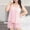 Pink, variant on Women Plus Size Solid Color Modal Thin Loose Casual Tank Top Shorts Pajama Set Home Sleepwear Comfortable Soft Polyester