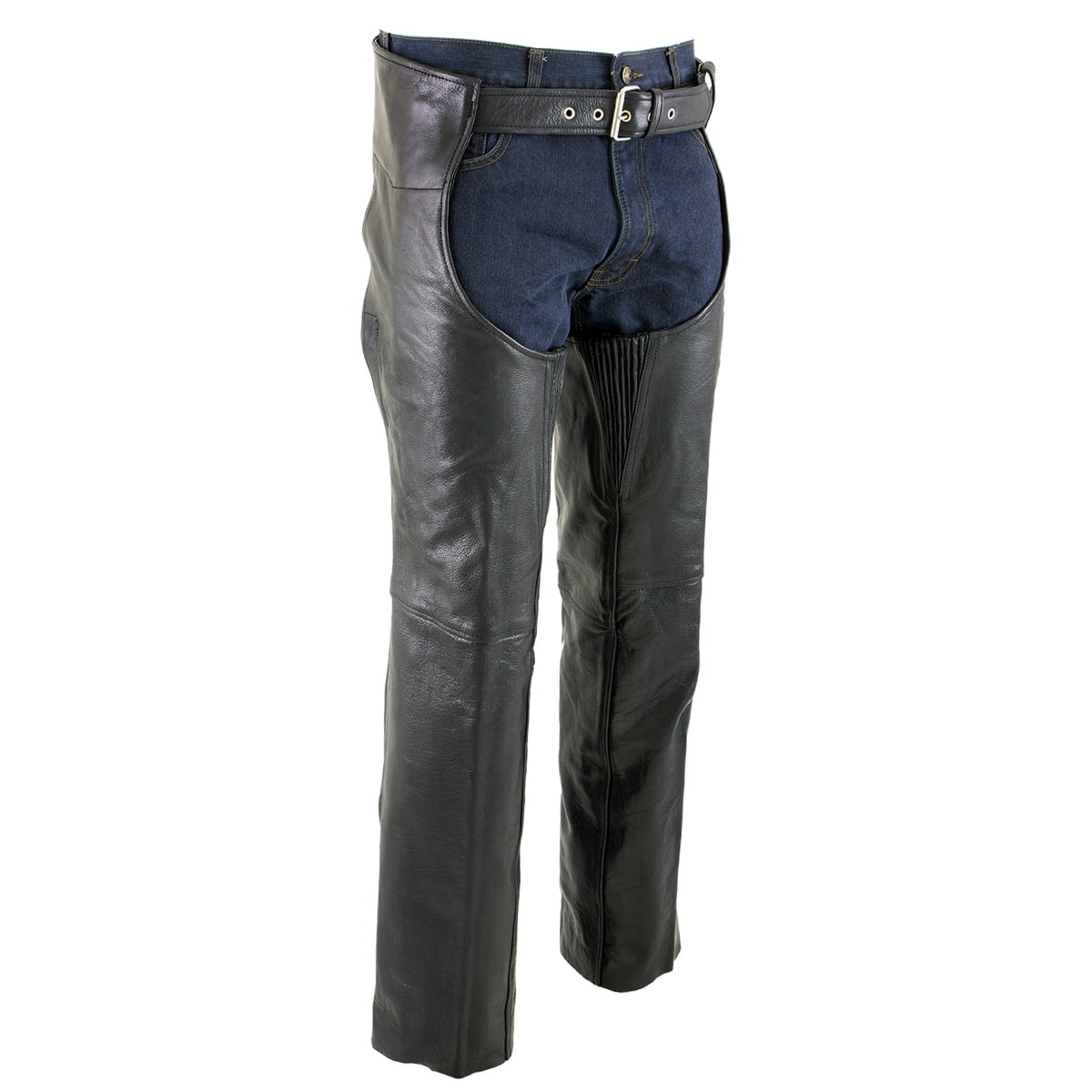 Xelement 7554 Mens Black Advanced Dual Comfort Leather Chaps 28 