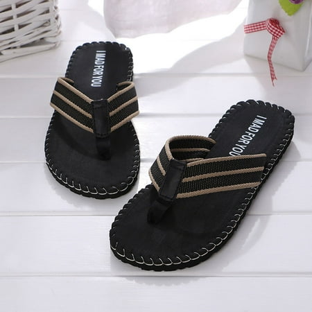 

XINKAIRUN Men S Shoes Men Summer Shoes Sandals Male Slipper Indoor Or Outdoor Flip Flops BK/40 Black (Buy 2 Get 1 Free)