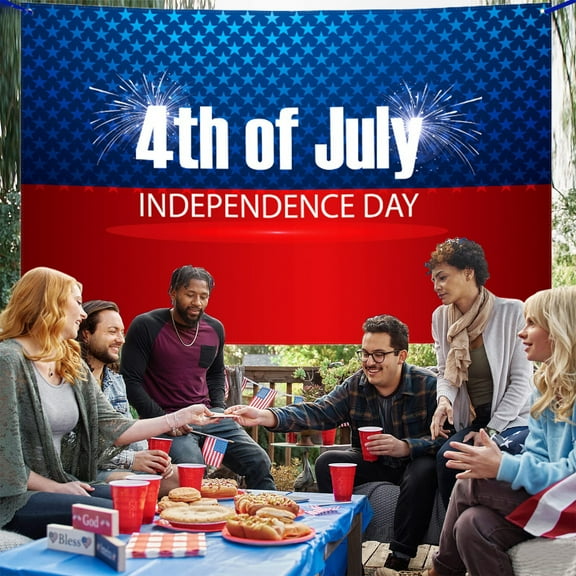 Chmadoxn Independence Day Decorations, Congratulations Independence Day Banner, Holiday Party Decorations Hanging Flags Patriotic Decorations Photo Backdrops