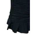 thumbnail image 4 of Hilor Women's Tankini Top Retro Ruched Swimsuit Top with Ruffle Hem, 4 of 6