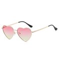 thumbnail image 1 of Gafas de sol retro de metal con forma de corazón, lindas gafas de novia multicolor, gafas de sol polarizadas con patas de primavera, 1 of 2